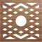 Ekena Millwork Chevron Wood Fretwork Pierced Ceiling Medallion, Walnut, 34"OD x 8 3/4"ID x 1/4"T CMWP34X34X0250CHWA - alternate 1
